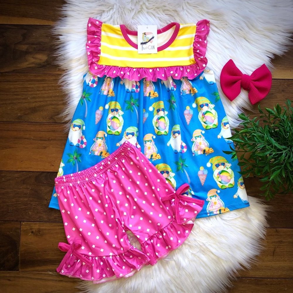 Beach Gnomes Shorts Set